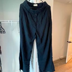 Abercrombie & Fitch black linen pants. Bought this year, 2022